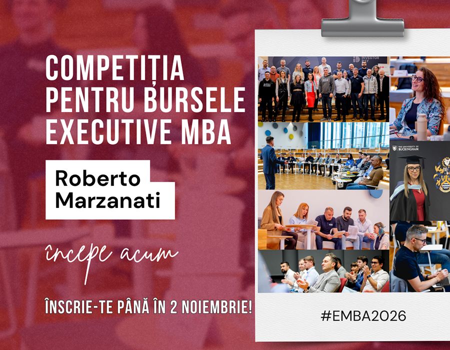 Pașii de aplicare în competiția pentru bursele EMBA Roberto Marzanati