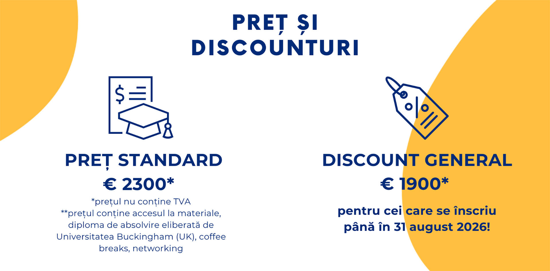 EMBA - pret si discounturi